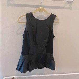 Faux leather pemplem top.